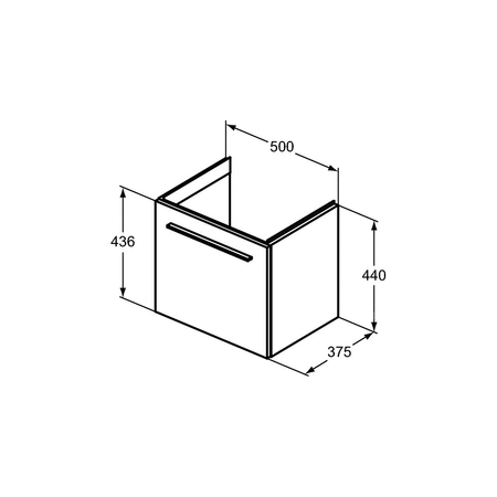 I.LIFE S SZAFKA UNIT 1 DRW 50CM CGRY MTT