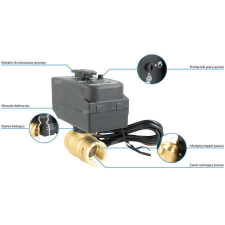 Zawór wodny AFRISO BEV 230 V AC GW 3/4'' x GW 3/4''