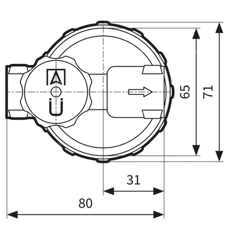 Filtr olejowy AFRISO V 1/2 - 500 Stjednorurowy fi 1/2''/1/2'' GW x GW, z wkładem stalowym, maks. przepływ 500 l/h