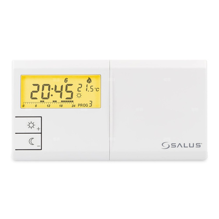 Temostat pokojowy bezprzewodowy SALUS 091FLRFV2, kolor biały 230 V z wyświetlaczem