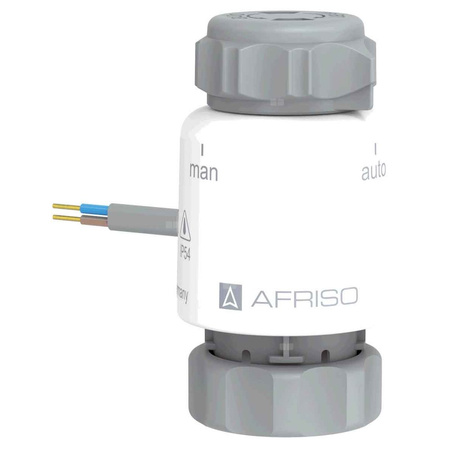 Siłownik termoelektryczny TSA-02 FO, GW M30x1,5 mm, 230 V AC, NC, funkcja sterowania ręcznego