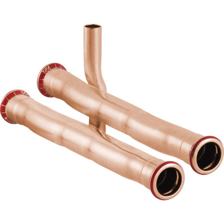 Trójnik krzyżakowy Geberit Mapress Kupfer poj. RP-KE (RP-KEV + RP-KR) d15-15