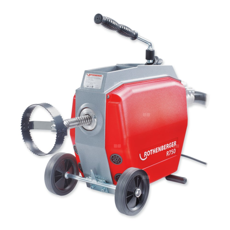 R750 Maszyna do czyszczenia rur z wężem prowadzącym