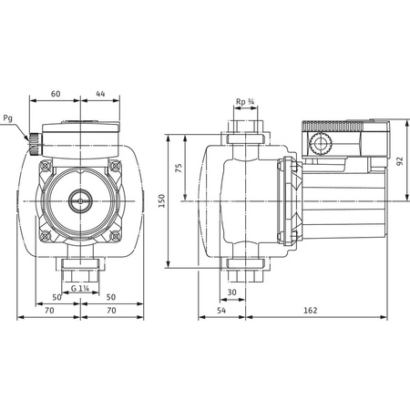 Pompa obiegowa WILO TOP-Z 20/4 EM PN6/10, 2900 obr/min 1x230 V 50 Hz, PN 10/10bar