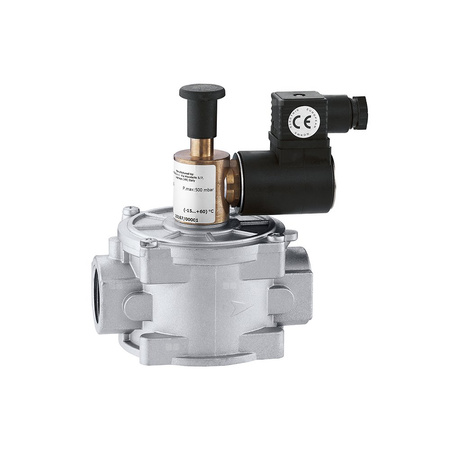 Zawór elektormagnetyczny do gazu, normalnie otwarty, z ręcznym odblokowaniem 1 1/2" 230 V (ac)