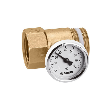 Złączka z termometrem 1 1/4" GW x GZ bez uszczelki PTFE