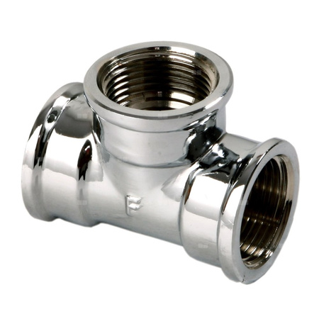 Trójnik FERRO mosiądz 3/4'' GW, kolor chrom