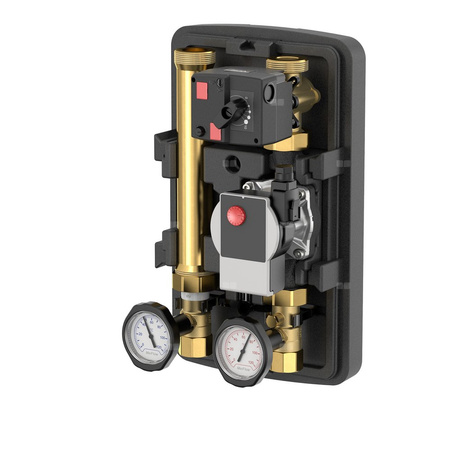 Grupa pompowa FLAMCO MEIBES GZ gazowy walcowy x GW gazowy walcowy 1 1/2 cala (40) x DN 25 Kvs5.8, z izolacją, z pompą obiegową, z zaworem trójdrożnym