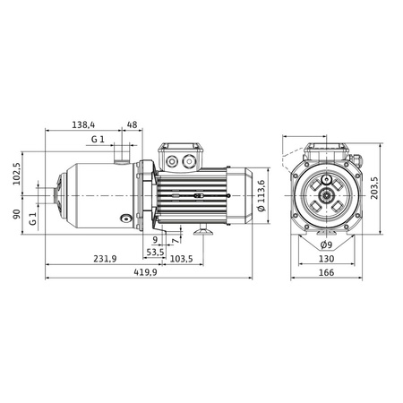 Wysokociśnieniowa pozioma pompa do wody Wilo-MEDANA CH1-L.205-2/V/E/10T