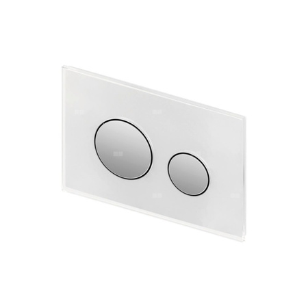 Przycisk spłukujący do stelaża (Mechaniczny) TECE loop szkło, kolor biały / chrom połysk