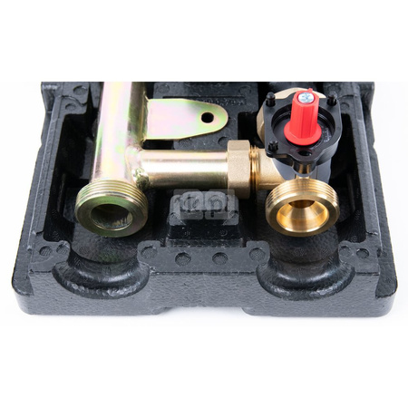 Grupa pompowa AFRISO PrimoTherm K 180-2 DN 25 WP 3-WM-R GZ x GW 1 1/2'' x 1'', z zaworem mieszającym, z izolacją, z pompą obiegową Wilo Para SC 25/6