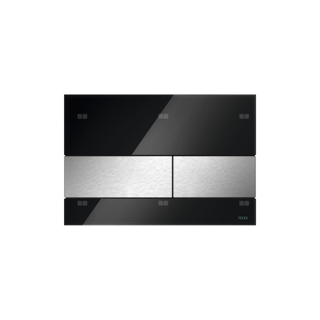 Przycisk spłukujący do stelaża (Mechaniczny) TECE square szkło, kolor czarny / stal nierdzewna szczotkowana "anti-fingerprint"