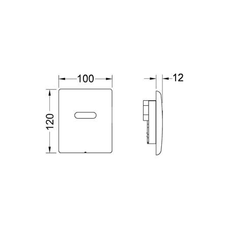 Przycisk spłukujący do stelaża do pisuaru zasilanie 230/12v (Elektroniczny) TECE planus, kolor biały połysk