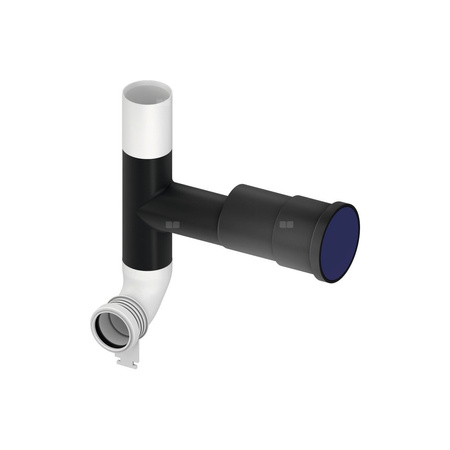 Kolano spustowe z przyłączem do odciągu zapachu DN 70 z uszczelkami O - ring (przyłącze z prawej strony) TECE profil