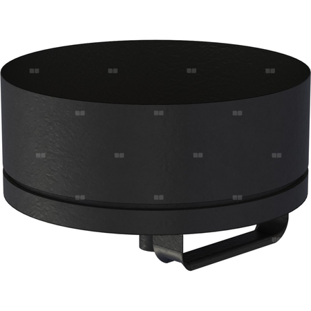 Naczynie na sadzę z miską kondensacyjną fi 150 mm, lakierowane na czarno lakierowane na czarno