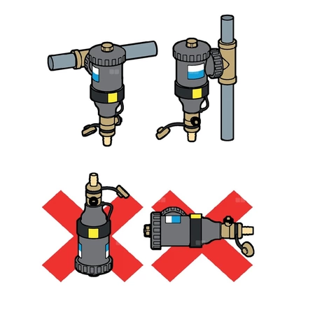 Separator CALEFFI DIRTMAG®, 3 bar / 90'C, 3/4'', z wkładem magnesowym
