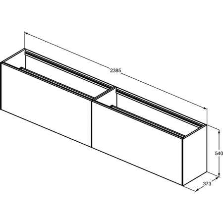 CONCA SZAFKA 240X37X55 2 DR NOWTOP WHMT