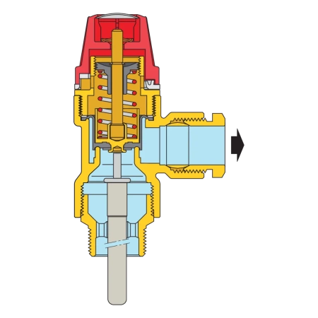 Zawór bezpieczeństwa temperaturowo ciśnieniowy 3/4" M x fi 22 7 bar CALEFFI