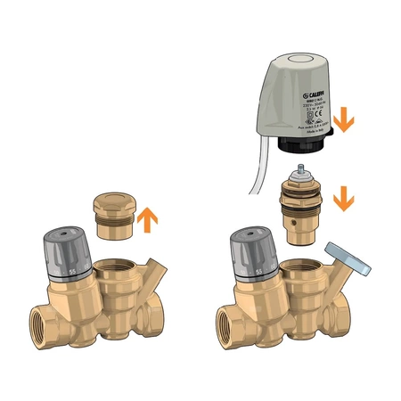 Termostatyczny zawór do cyrkulacji c.w.u. 1/2" z termometrem
