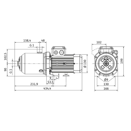 Wysokociśnieniowa pozioma pompa do wody Wilo-MEDANA CH1-L.405-2/V/A/10T