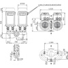 Pompa obiegowa WILO CronoTwin-DL-E 200/240-15/4-S1 typu in-line z silnikiem znormalizowanym 50/60 Hz, moc silnika 15kW 26.5 A 1450 obr/min, wlot Kołnierz DN 200