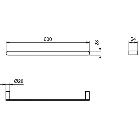 CONCA PORĘCZ 60 CM OKR. MAGNETIC GREY