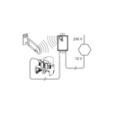 Mechanizm spłukujący elektroniczny do WC TECE planus 12 V, przycisk elektryczny montowany na poręczy - wersja bezprzewodowa