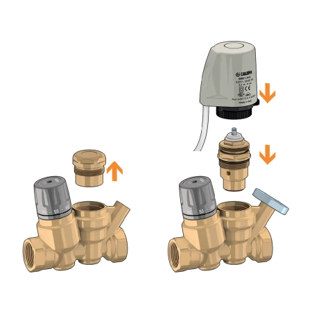 Termostatyczny zawór do cyrkulacji c.w.u. 1/2" kpl./10 -CALEFFI