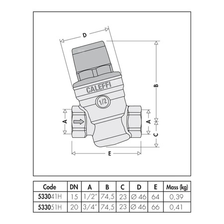 Regulator ciśnienia – wersja skośna, 3/4" praca w wysokiej temperaturze