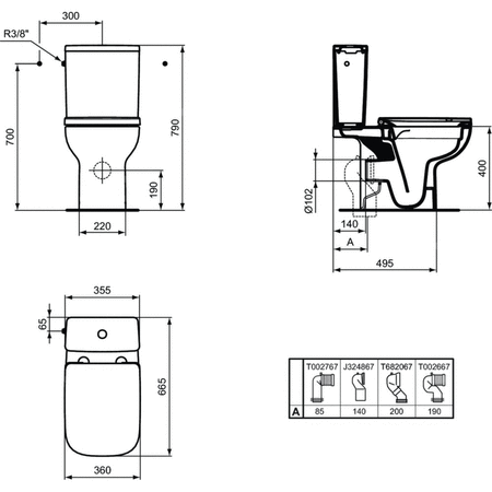 IS I.LIFE A Zbiornik 6/3 WHT BXD