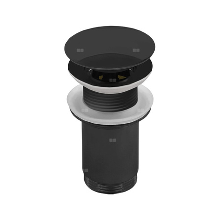 Zestaw odpływowy do umywalki PERFEXIM SPMWK03OW czarny mat 2 3/4'', przycisk duży okrągły wypukły