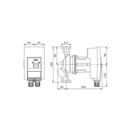 Pompa obiegowa WILO Yonos MAXO-Z 30/0,5-12 PN10 1 x 230 V 50/60 Hz, PN 10/10bar
