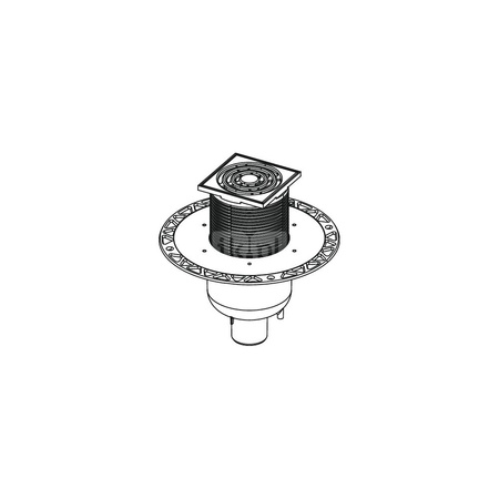 TECEdrainpoint S - zestaw odplywowy pionowy z kolnierzem