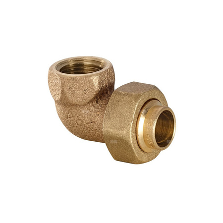 Śrubunek kątowy 90' IBP 4096 G, brąz, 28 mm x 1'' (ML x GW)