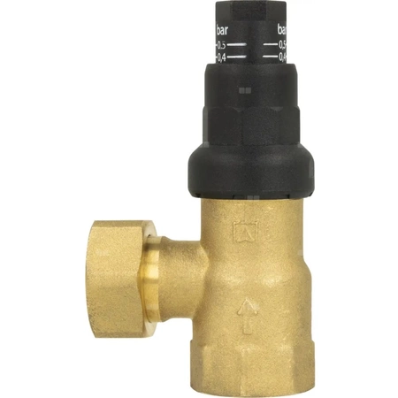 Zawór upustowy różnicy ciśnień DU z nastawą, kątowy, 0,1 - 0,5 bar, GW G3/4''