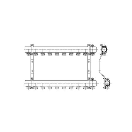 PHA-102 8-obwodowy PN10 Rozdzielacz CuZn