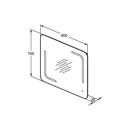M+L LUSTRO WYS. AMBIENT 80X70 37.2W 230V