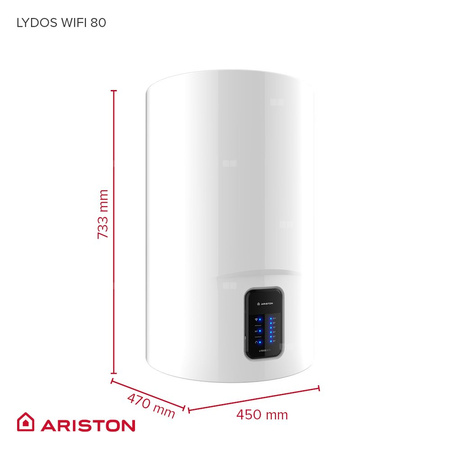 Elektryczny pojemnościowy podgrzewacz wody LYDOS WIFI 80 V 1,8K EU