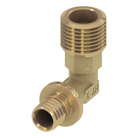 Nypel przejściowy 90' TECE flex, mosiądz, 20 mm x 3/4'' (zz x GZ)