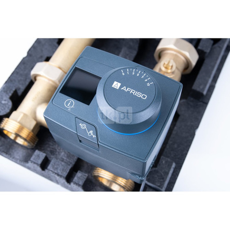 Grupa pompowa AFRISO PrimoTherm K 180-2 DN 25 WP 3-WM-R GZ x GW 1 1/2'' x 1'', z zaworem mieszającym, z izolacją, z pompą obiegową Wilo Para SC 25/6