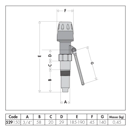 Reduktor ciągu kominowego 3/4"GZ(30-90'C) /10 -CALEFFI