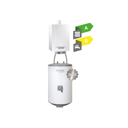 Pakiet - Kocioł gazowy jednofunkcyjny DE DIETRICH MCR3 evo 35T kondensacyjny wiszący 8.5 - 35.7 kW + Zasobnik c.w.uAQUAvie150