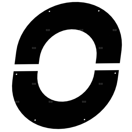 Osłona przejścia przez ścianę fi200mm 16-30st. RAL9011MB