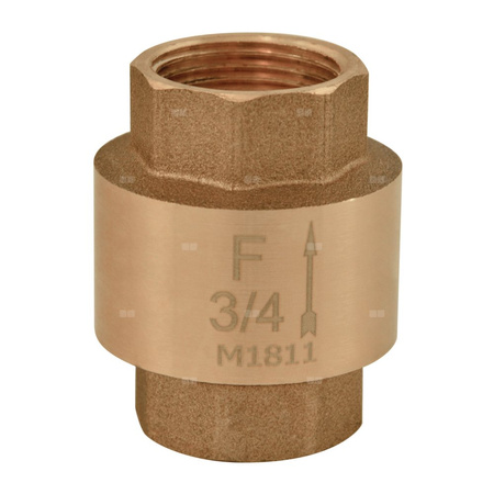 Zawór zwrotny FERRO z elementem zamykającym z tworzywa - 3/4'', Gwint wewnętrzny, PN 10, 100'C