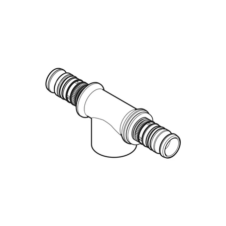 Trójnik GEBERIT Mepla 90' brąz 32 mm x 1/2'' x 32 mm (końcówka wciskowa x GW x końcówka wciskowa)