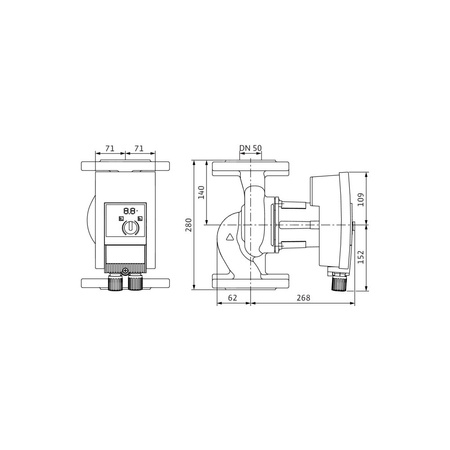 Pompa obiegowa WILO Yonos MAXO-Z 50/0,5-9 PN6/10 1 x 230 V 50/60 Hz, PN 6/10bar