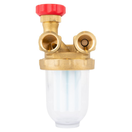 Filtr olejowy AFRISO Z 1/2 - 500 Sidwururowy fi 1/2''/1/2'' GW x GW, z wkładem plastikowym, maks. przepływ 310 l/h