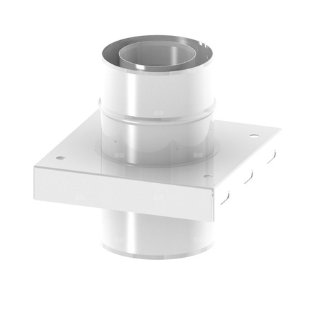 Zakończenie poziome systemu TWIN JEREMIAS 360-TWIN36 stal nierdzewna fi 100/150 mm, dł. 750 mm, kolor wysoki połysk