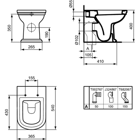 CALLA MISKA STOJĄCA Z ODP. POZ.