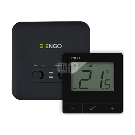 Regulator temperatury E20i-B bezprzewodowy, Wi-Fi, Internetowy, czarny, 868MHz, bateryjny